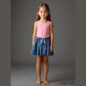 Cat & Jack Girls Size Medium 7/8 Blue Tiered Pull On Skort